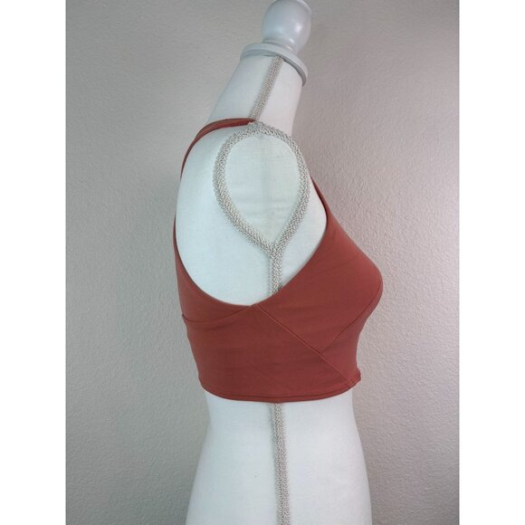 Lululemon women's 6‎ clay fold forward sports bra light support crop bra top - Picture 4 of 8